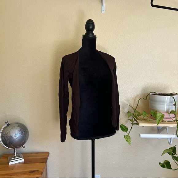 INC international concepts Brown Cardigan V Neck Button Up Sweater - Picture 12 of 16